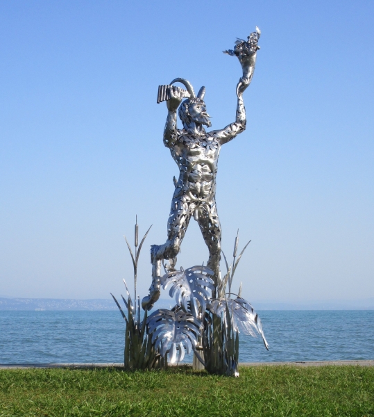 Pan statuette large stainless